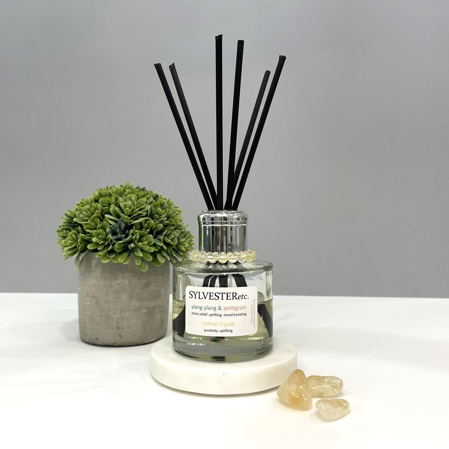 Ylang Ylang & Petitgrain Citrine Crystal Reed Diffuser