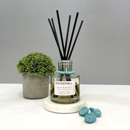 Patchouli & Grapefruit Turquoise Crystal Reed Diffuser