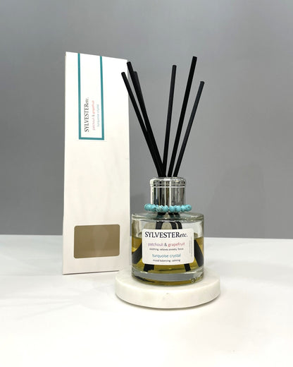 Patchouli & Grapefruit Turquoise Crystal Reed Diffuser